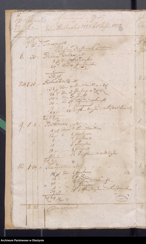 image.from.unit.number "Kobultische Kirchen Jahres Rechnung über Einnahme und Ausgabe Geld"