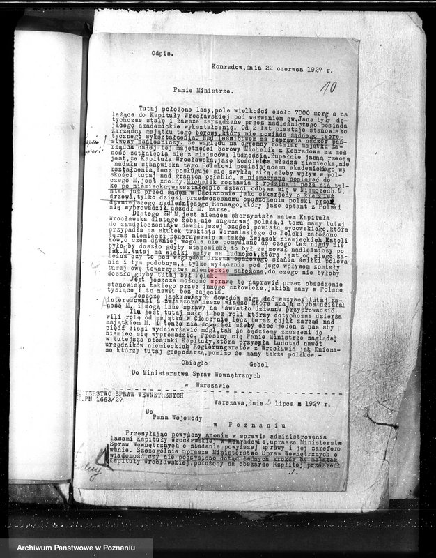image.from.unit.number "Majętność / leśna/ Konradów w powiecie ostrowskim"