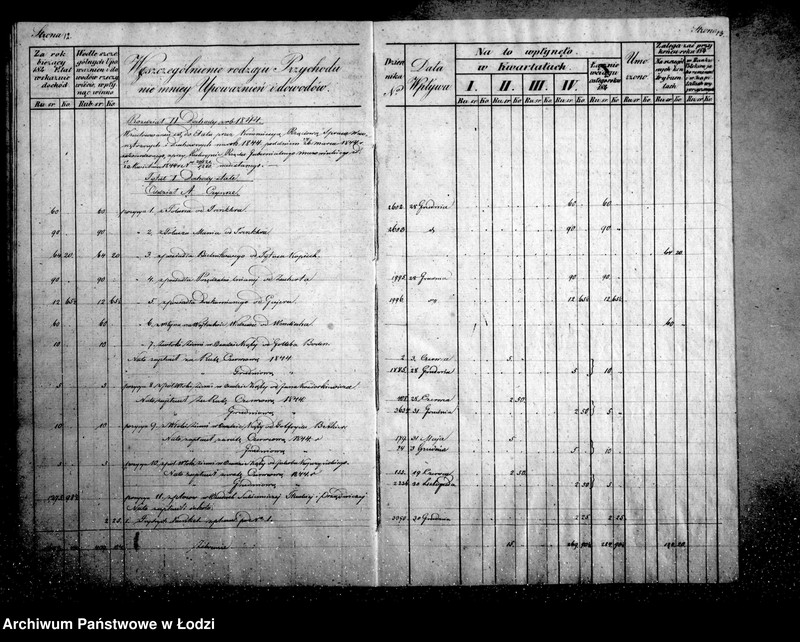 Obraz 11 z jednostki "Manuał przychodu i wydatku kasy ekonomicznej m. Łodzi"