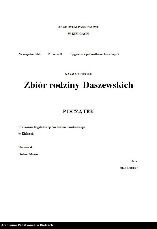 Obraz 3 z jednostki "Dokumenty Jana daszewskiego złożone w ZBOWiD w Kielcach"
