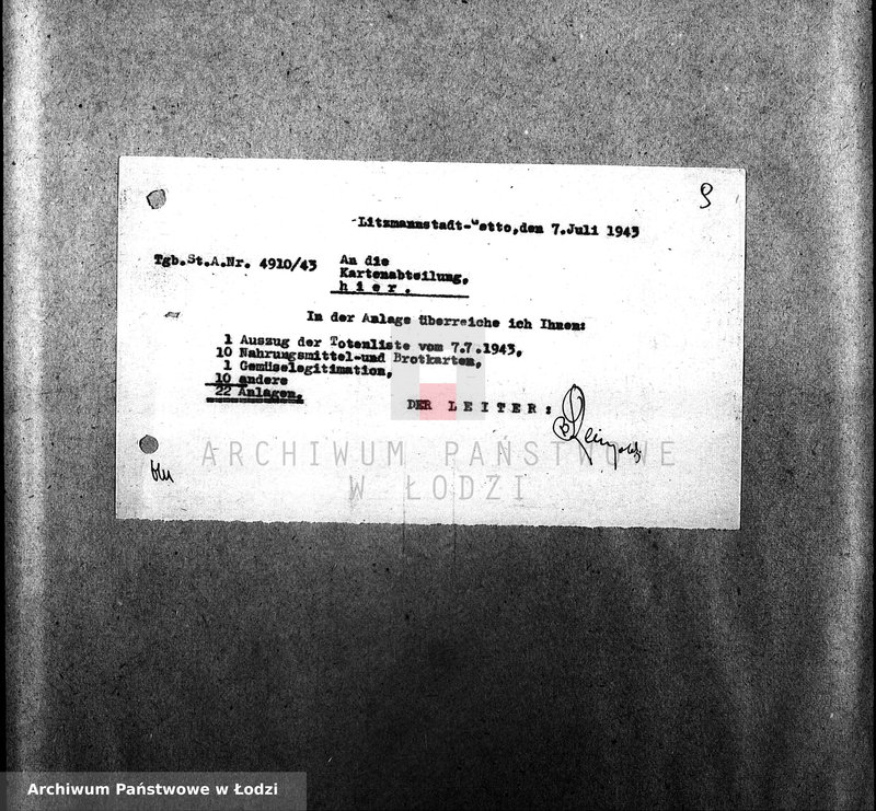 Obraz 12 z jednostki "[Korespondencja z Wydziałem Talonów, informacje o przesłanych talonach, informacje o konsumentach]"