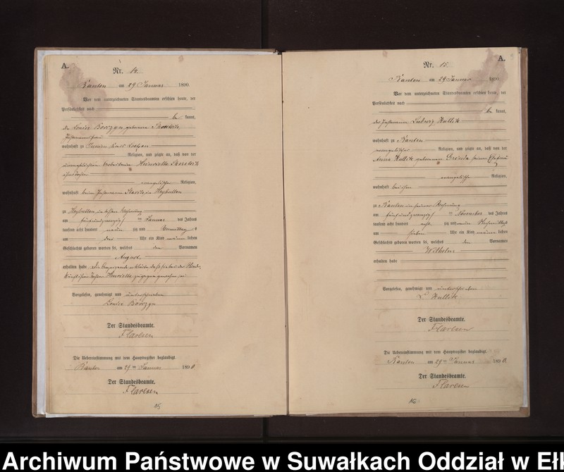 image.from.unit.number "Geburts-Neben-Register des Preussischen Standes-Amtes Neuhoff Kreis Loetzen"
