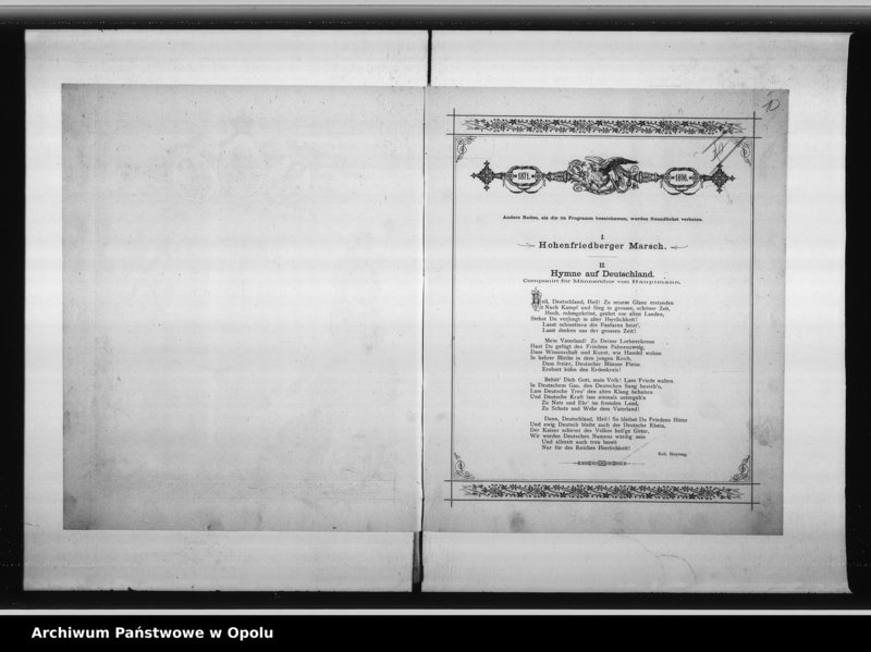 Obraz 13 z jednostki "Acta des Magistrats zu Oppeln betreffend 25 jährige Jubelfeier der Errichtung des deutschen Reiches"