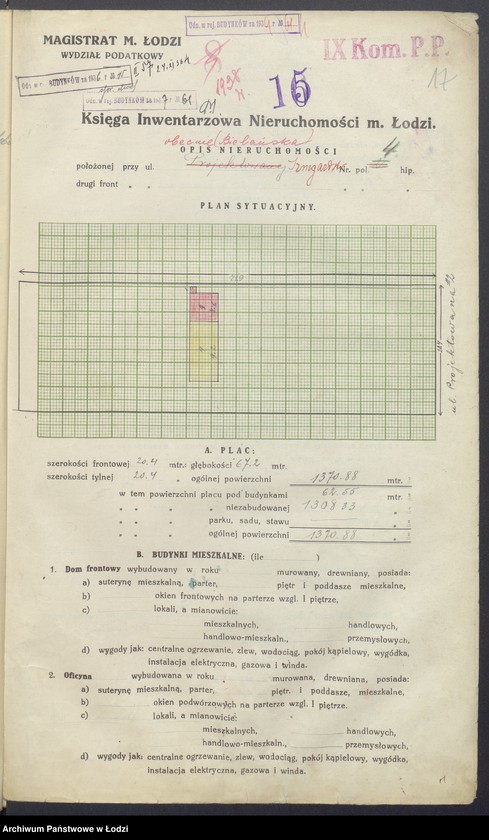 image.from.unit.number "Księga inwentarzowa nieruchomości m. Łodzi ul. Bielańska"