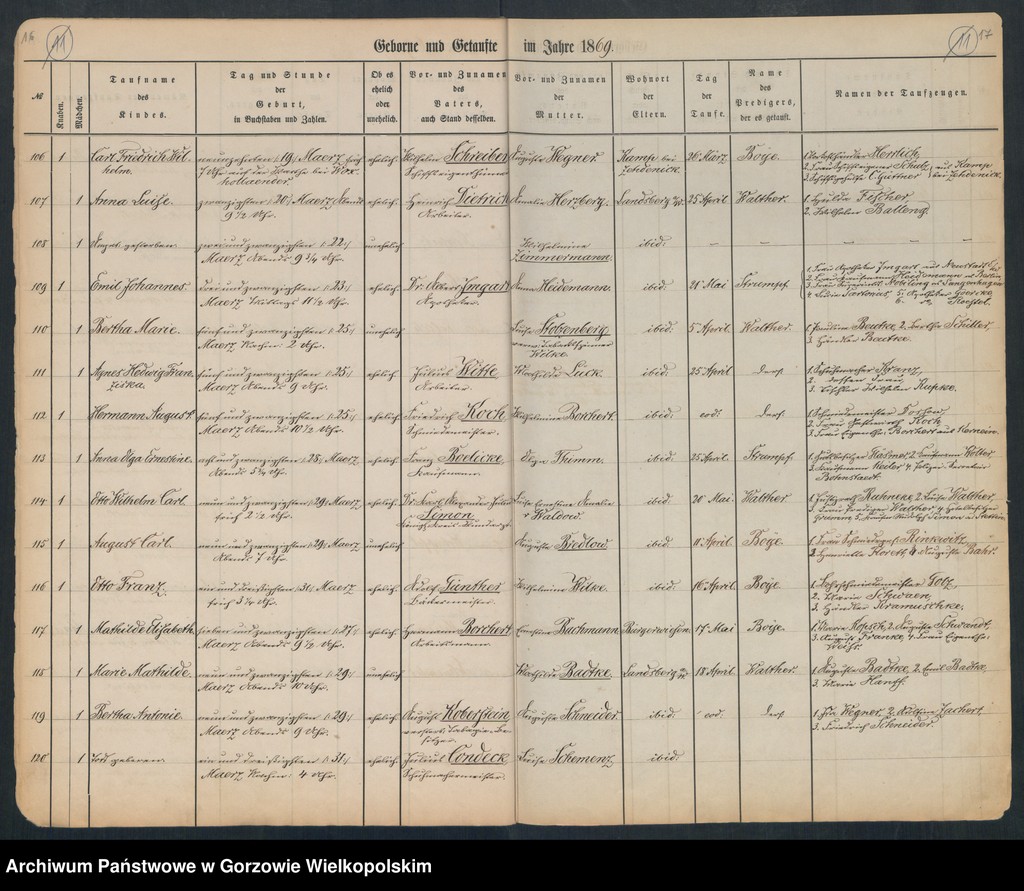 image.from.unit.number "Duplikate der Hauptkirche zu Landsberg an der Warthe (zawiera także księgę zgonów Konko5rdien, reformirte und Militair Kirchen Gemeinde z 1869 r.)"