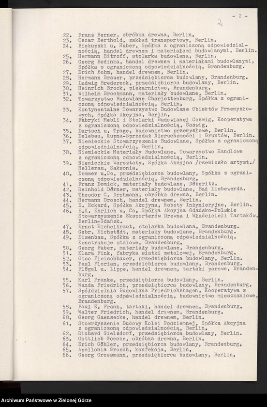 image.from.unit.number "[Informacja przemysłowo-handlowa agencji Deutsche Auskunftei z lat 1926-1932 dot. danych przedsiębiorstw korzystających z usług książęcego urzędu Budowlanego w Żaganiu]"