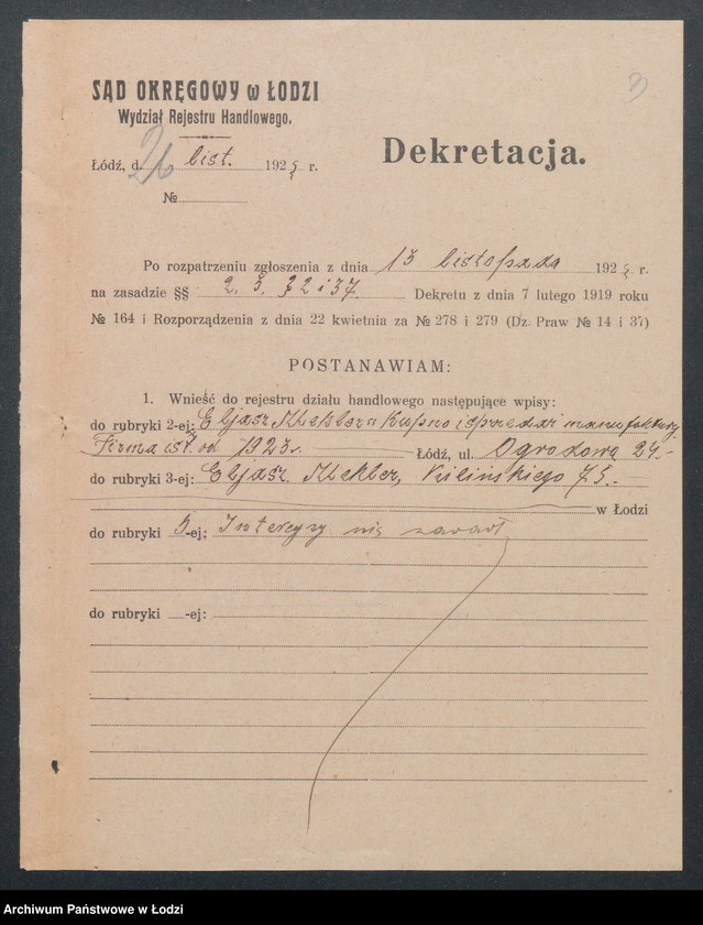 Obraz 5 z jednostki "Eljasz Mekler- kupno i sprzedaż manufaktury"