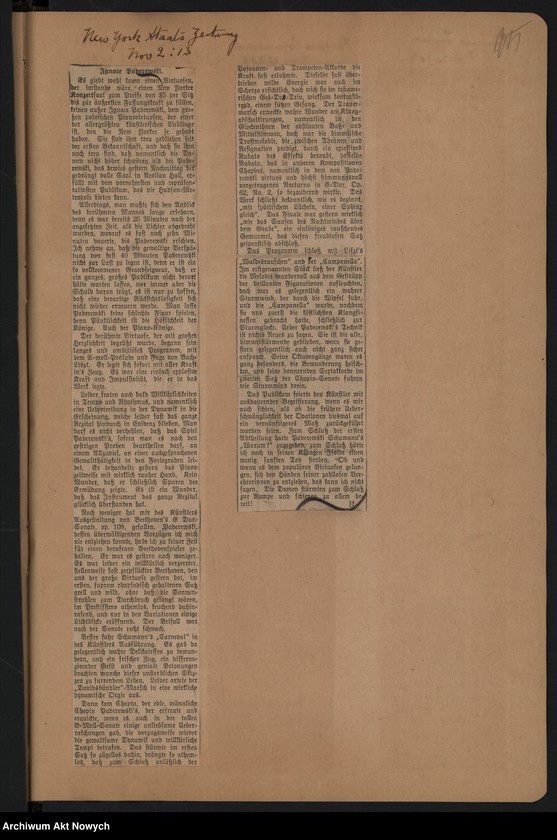 image.from.unit.number "Wycinki prasowe dotyczące tournée i koncertów w Stanach Zjednoczonych"