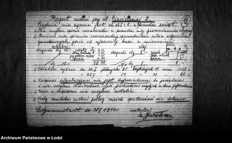 Obraz 15 z jednostki "[Kuchnie przy ul. Ciesielskiej 2, 9, 18. Działalność kuchni, personel, konsumenci, kontrole]"