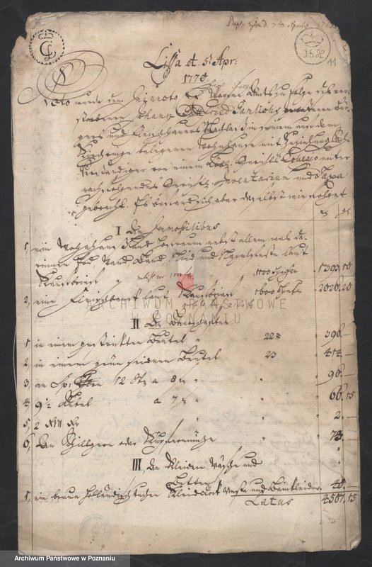 Obraz 13 z jednostki "Inwentarze pośmiertne spisane przez sąd opiekuńczy w Lesznie; język niemiecki"