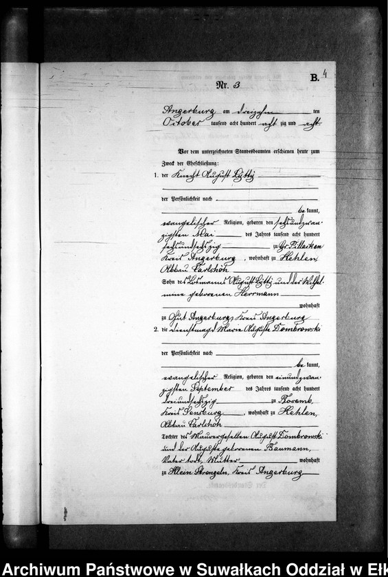 image.from.unit.number "Heiraths-Neben-Register des Preussischen Standes-Amtes Kehlen Kreis Angerburg"