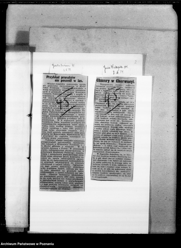 Obraz 12 z jednostki "Sprawy Polaków na terenie zaborów i zagranicą [Wycinki prasowe]"