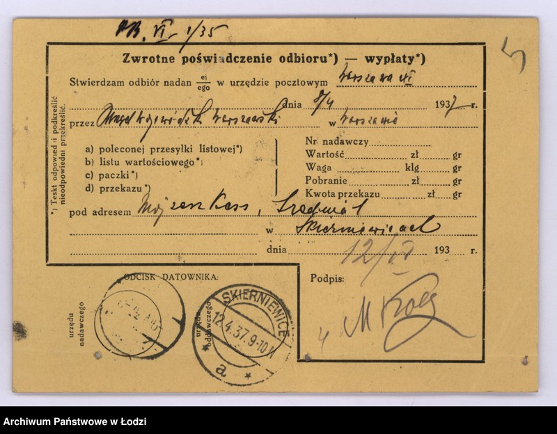Obraz 8 z jednostki "Żydowskie Towarzystwo Gimnastyczne i Sportowe "Hakoach" w Skierniewicach"