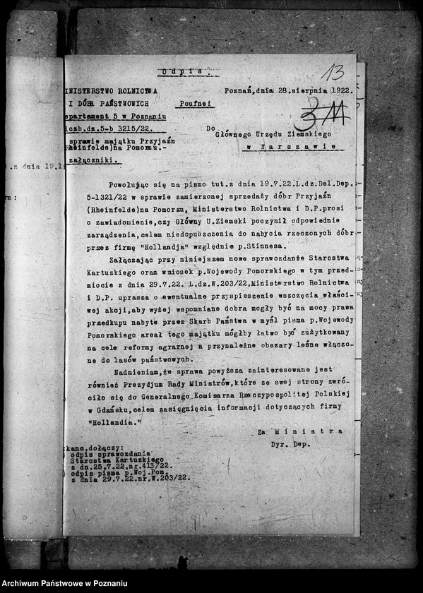 Obraz 17 z jednostki "Majątki prywatne [sprzedaż majątku "Przyjaźń" - Reinfelde na Pomorzu]"