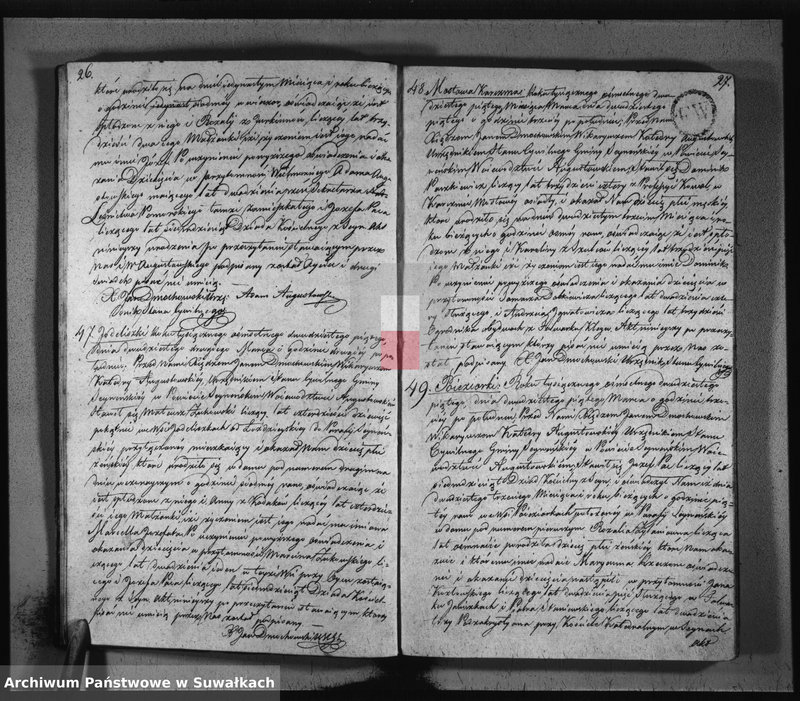 image.from.unit.number "Akta urodzonych gminy seyneńskiey w roku 1825."
