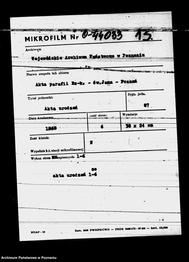 Obraz 1 z jednostki "Księga urodzeń"