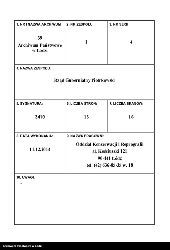 Obraz 1 z jednostki "Ob˝ utverždenìi plana na postrojku Âkovom˝ Kostenbergom˝ v˝ g[orode] Lodzi po uglu Poludnevoj, Targovoj i Cegel´nânoj ul[ic] pod˝ No 316 i 317 - 4h˝ ètažnago zdanìâ dlâ tkal´ni kotel´nago pokoâ, dymovoj truby i pokoâ parovoj mašiny"
