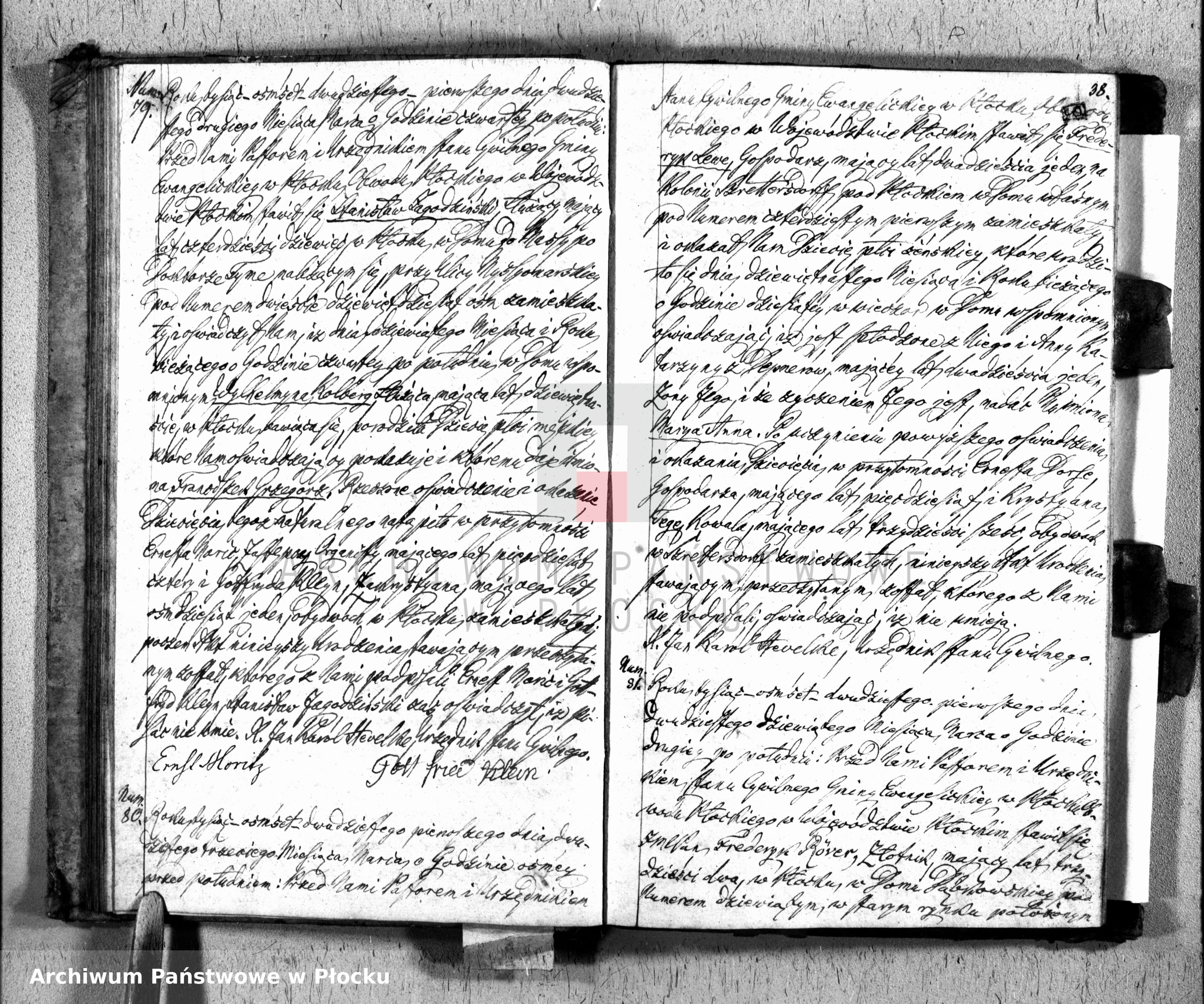 Skan z jednostki: Akta urodzeń, małżeństw i zgonów