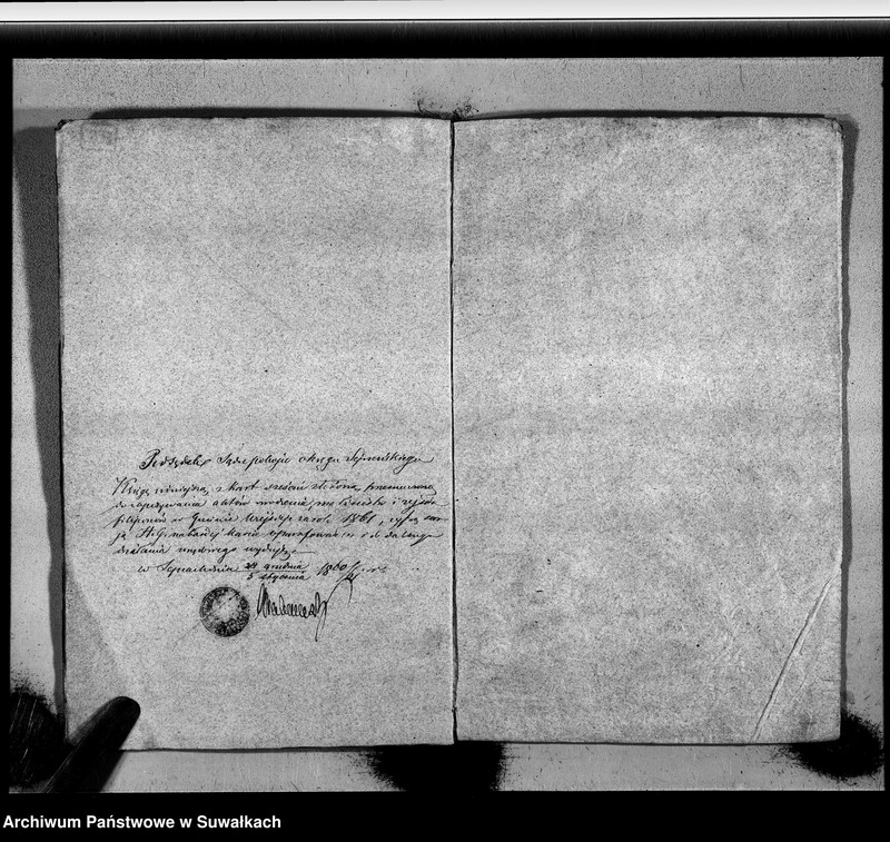 image.from.unit.number "Duplikat Akt Urzędnika Stanu Cywilnego Sekty Filiponów Gminy Wiejsieje Szławaty i Łosewicze i Prepanty z r. 1861"