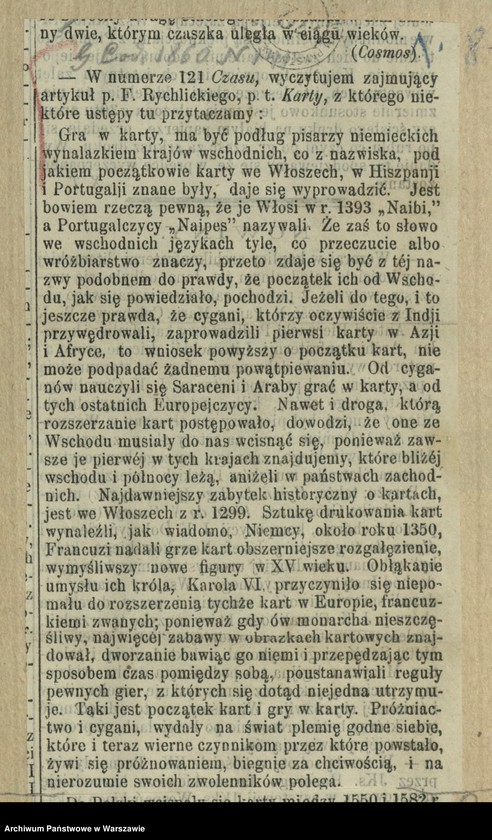 Obraz 10 z kolekcji "Karciane rozgrywki warszawskie111"