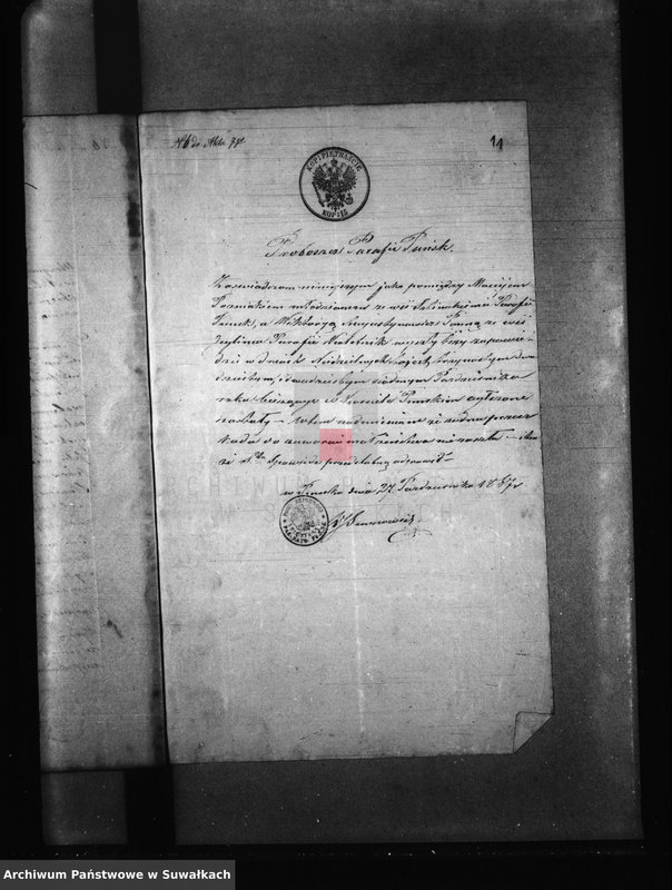 image.from.unit.number "Dowody do Aktów Małżeństwa Parafii Kaletnik Roku 1867"