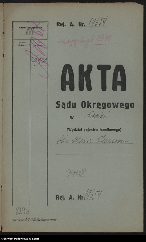 Obraz 2 z jednostki "Abe Hersz Żukowski- drobna sprzedaż konfekcji ludowej i dziecinnej"