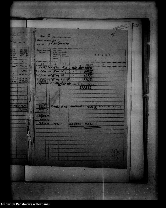 Obraz 9 z jednostki "/Wykaz szacunku przyjęcia dla państwowych nieruchomości ziemskich rozparcelowanych przed 1932/"