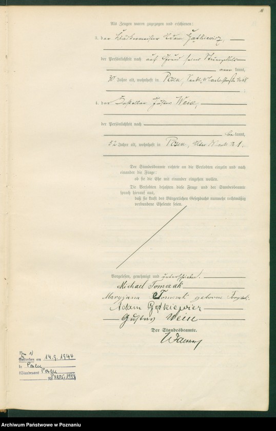 Obraz 14 z jednostki "Księga miejscowa małżeństw t. IV"