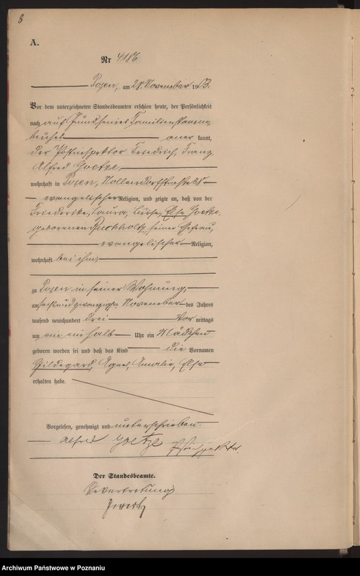 Obraz 11 z jednostki "Księga urodzeń tom VIII"