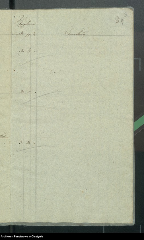 image.from.unit.number "Kirchen Rechnung über Einnahme und Ausgabe bei der ewangelischen deutschen und polnischen Kirche zu Riesenburg"