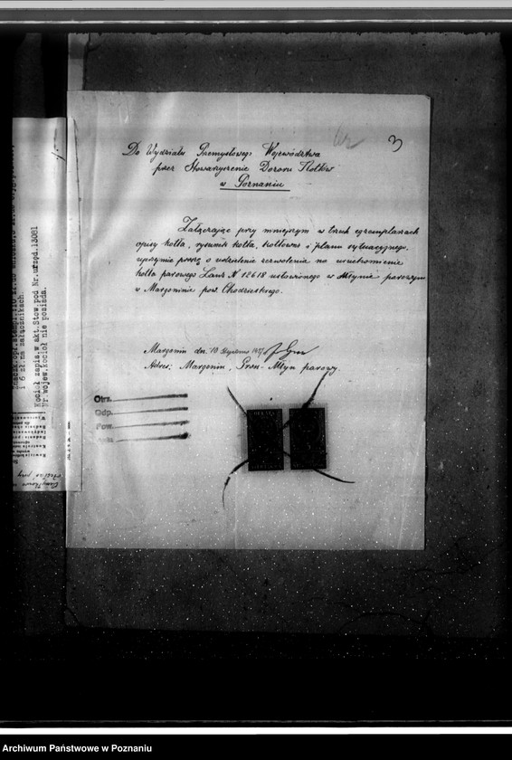 Obraz 7 z jednostki "Młyn parowy J. Grossa w Margoninie pow. Chodzieski /nadzór nad kotłem parowym nr fabr. 12618, woj. 5943/"