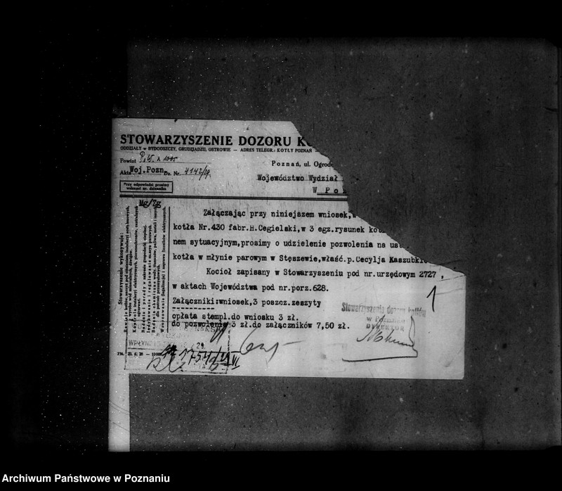 image.from.unit.number "Młyn parowy C. Kaszubkiewiczowej w Stęszewie powiat poznański  nr woj. 628"