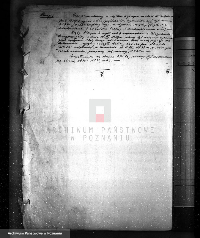 image.from.unit.number "Plan urządzenia gospodarstwa leśnego dla lasu majętności P. Griesera powiat szamotulski 1930-1940"