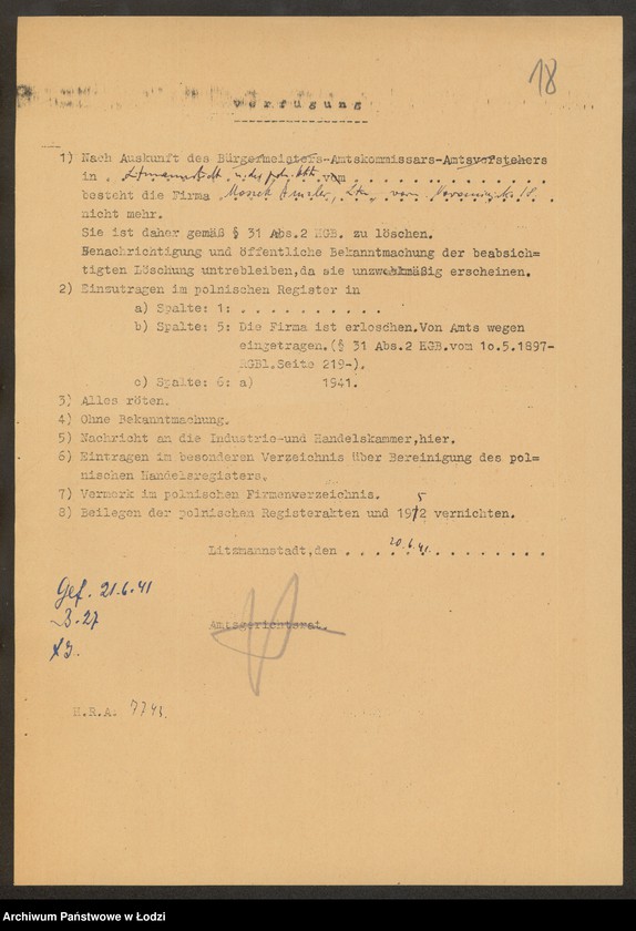 Obraz 20 z jednostki "Moszek Amzler- sprzedaż galanterii"