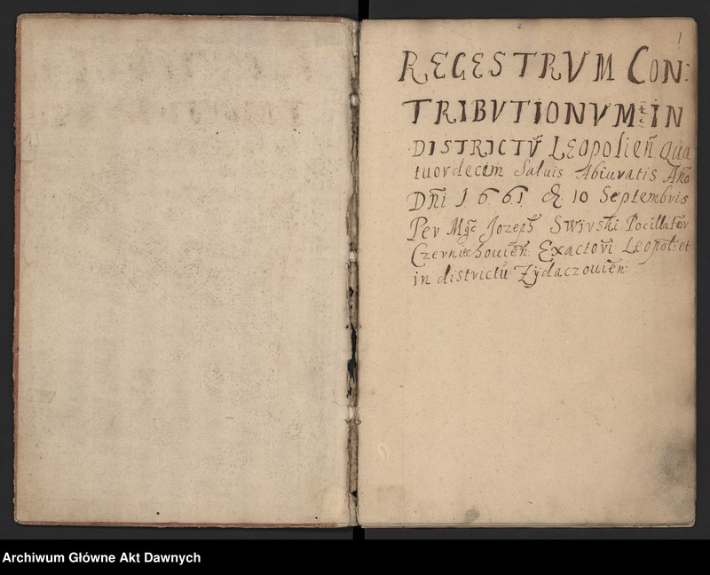 image.from.unit.number "Regestrum contibutionum in districtu Leopoliensi quatuordecem salvis abiuratis --"