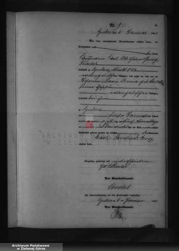 image.from.unit.number "Geburts-Neben-Register, Band I von No 1 bis No 500"