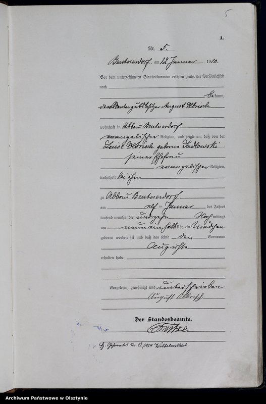 image.from.unit.number "Geburts-Haupt-Register Nr 1 - 200"