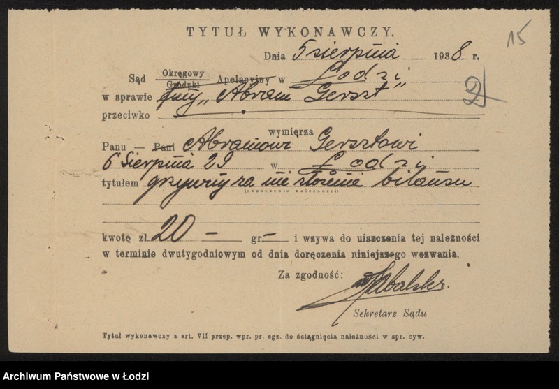 Obraz 17 z jednostki "Abram Gerszt- sklep kolonialny"