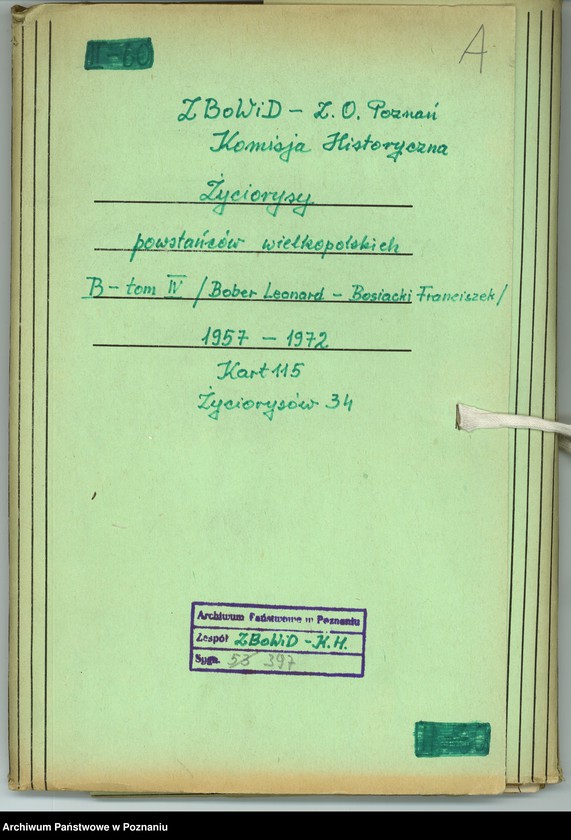 Obraz 7 z jednostki "Życiorysy powstańców wielkopolskich: B - tom lV /Bober Leonard - Bosiacki Franciszek/."