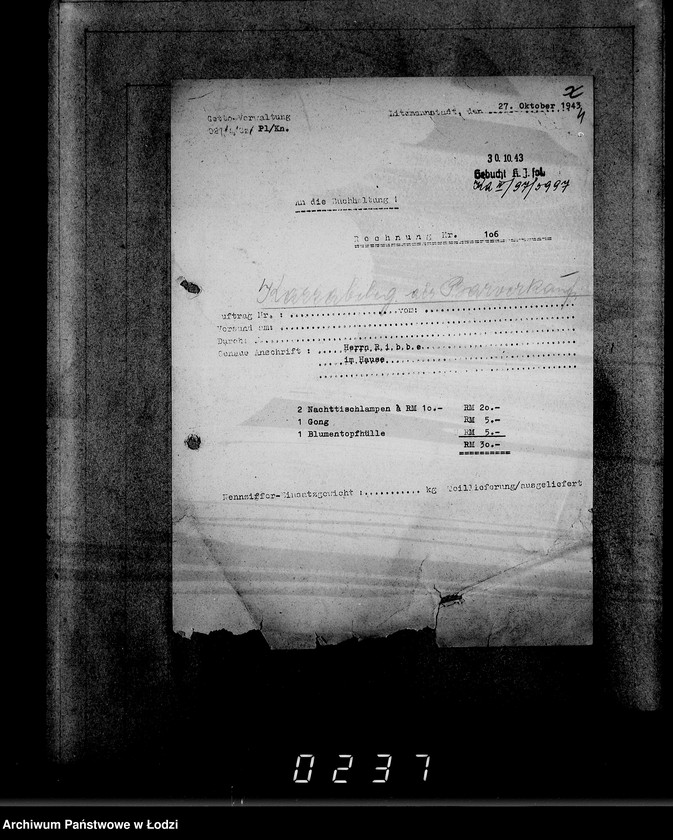 Obraz 8 z jednostki "22. Kassenbelege nr 5732- 5998"