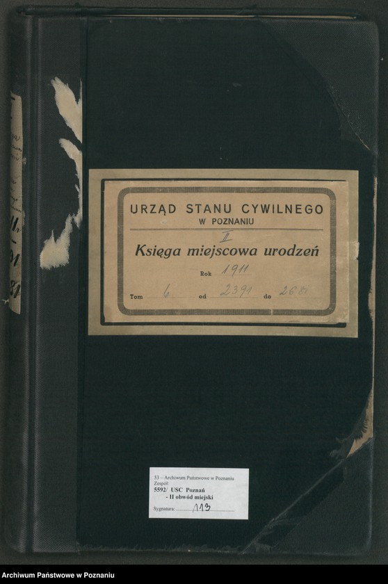 Obraz 2 z jednostki "Księga miejscowa urodzeń tom VI [Rejestr główny urodzeń]"