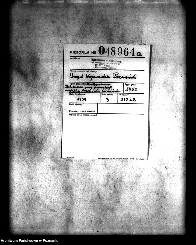 Obraz 2 z jednostki "Postępowanie techniczne przy parcelacji majątku Nowa-Wieś Cienińska"