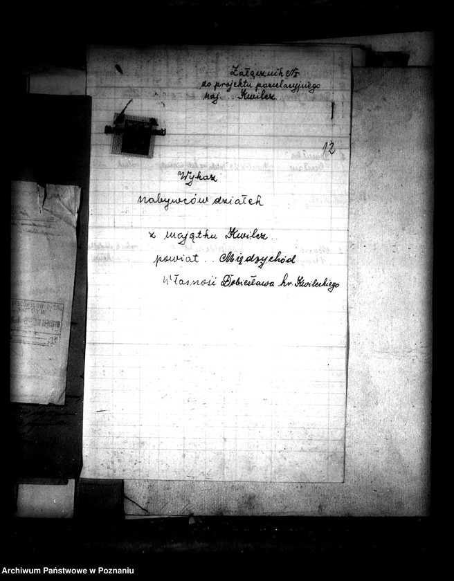 Obraz 16 z jednostki "Dodatkowy projekt parcelacyjny majątku Kwilcz powiatu międzychodzkiego"