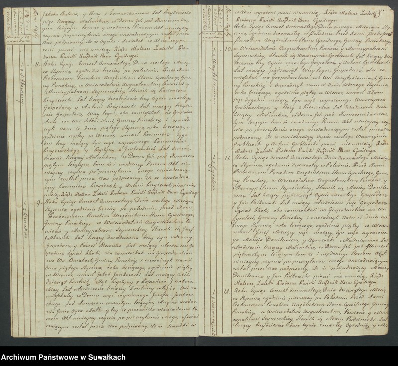 image.from.unit.number "Akta zeszłych gminy puńskiey od 1-go stycznia do dnia ostatniego grudnia 1818 roku."