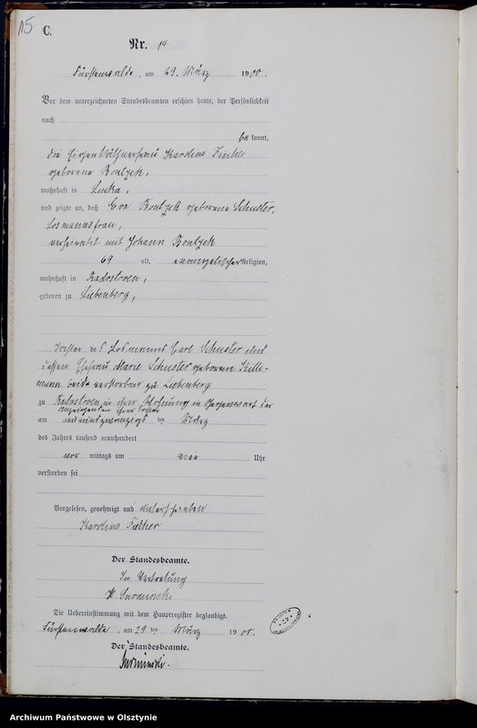 image.from.unit.number "Sterbe-Neben-Register Nr 1 - 69"