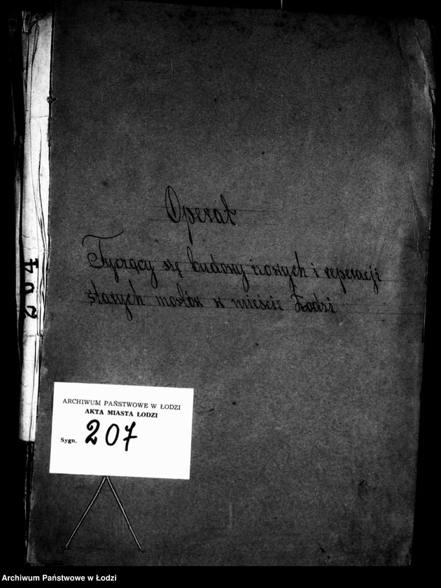 Obraz 4 z jednostki "Operat tyczący się budowy nowych i reparacji starych mostów w mieście Łodzi"