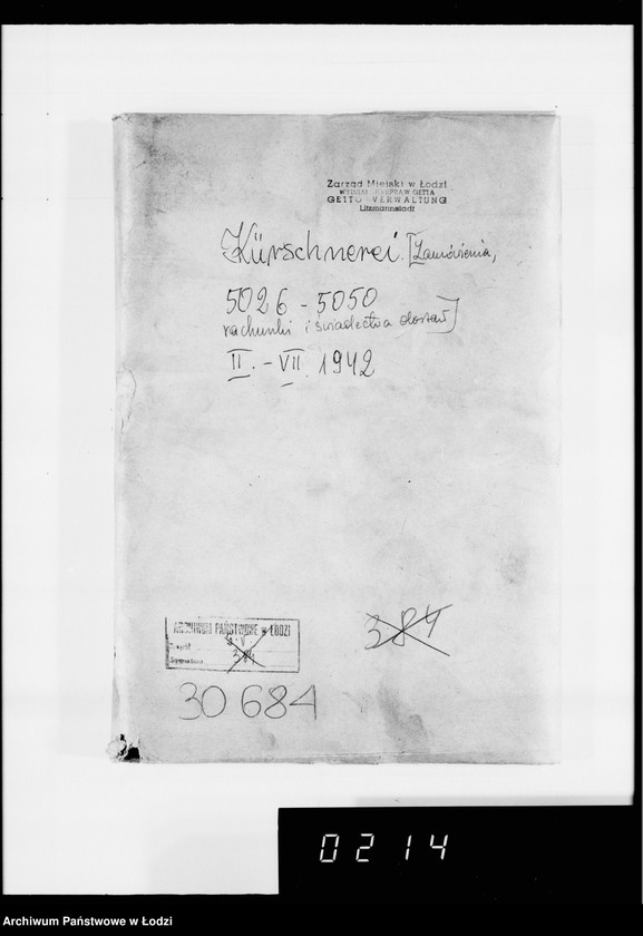 Obraz 4 z jednostki "Kürschnerei. [Zamówienia, rachunki i świadectwa dostaw]"