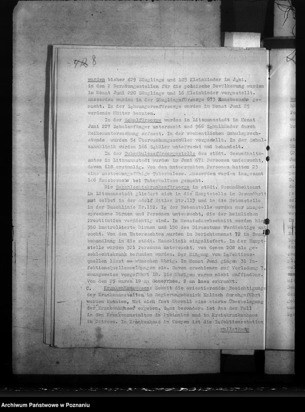 Obraz 12 z jednostki "Sprawozdania ze stanu zdrowotności w Kraju Warty, zwłaszcza w rejencji łódzkiej"