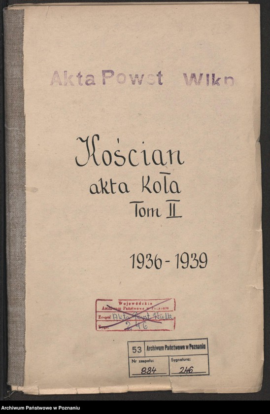 Obraz 2 z jednostki "Kościan - akta koła. tom II."