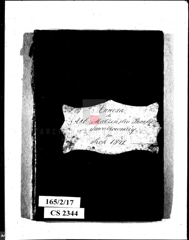 image.from.unit.number "Annexa do Akt Małżeństw Parafij Suwalskiey za Rok 1842."
